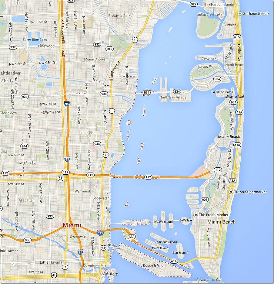 карта майами